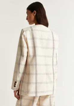 Scalpers Blazers And Vests<V-Neck Checked Blazer