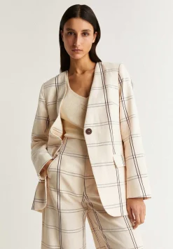Scalpers Blazers And Vests<V-Neck Checked Blazer