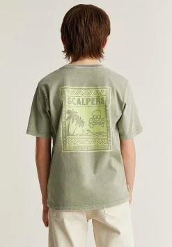 Scalpers Tshirts<Washed Back Print T-Shirt