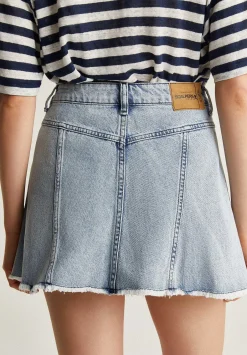 Scalpers Skirts<Washed Denim Mini Skirt