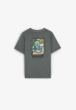 Scalpers Tshirts<Worn Effect Print T-Shirt