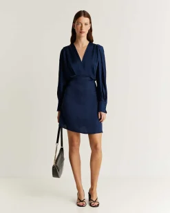 Scalpers Dresses<Wrinkled Satin Mini Dress