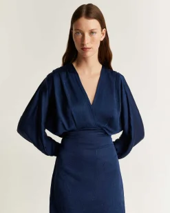 Scalpers Dresses<Wrinkled Satin Mini Dress