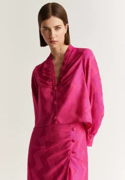 Scalpers Shirts<Zigzag Jacquard Blouse