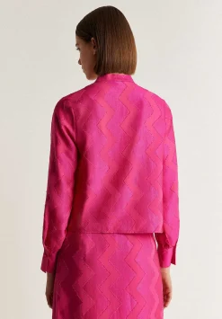 Scalpers Shirts<Zigzag Jacquard Blouse