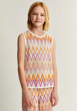Scalpers Tshirts<Zigzag Knit Top