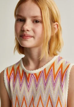 Scalpers Tshirts<Zigzag Knit Top