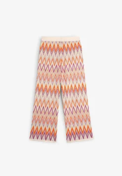 Scalpers Pants And Overalls<Zigzag Knitted Pants With Low Detail