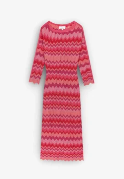 Scalpers Dresses<Zigzag Lurex Knitted Midi Dress
