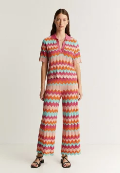 Scalpers Pants<Zigzag Lurex Knitted Pants