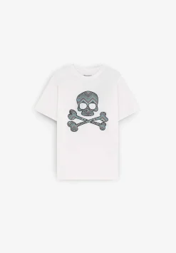 Scalpers Tshirts<Zigzag Print Skull T-Shirt