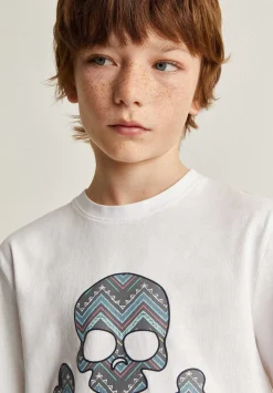 Scalpers Tshirts<Zigzag Print Skull T-Shirt