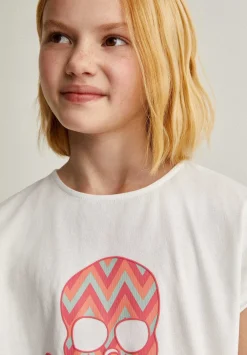 Scalpers Tshirts<Zigzag Print Skull T-Shirt